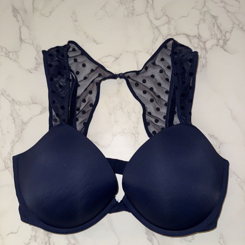 Victoria‎ Secret Dark Blue Padded Plunge Size 34DD
